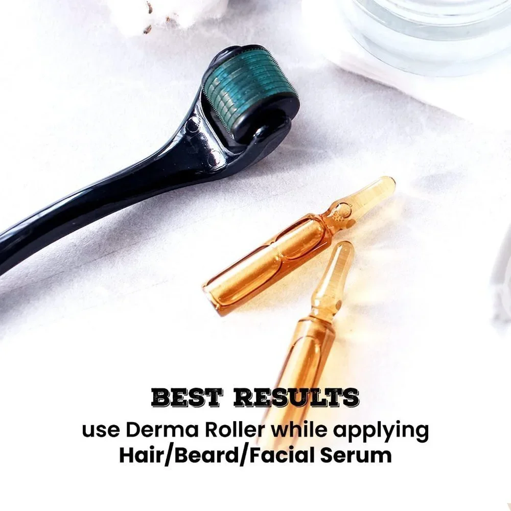 New Derma Roller for Beard Hair Skin Face 540 Titanium .25mm - Picture 3 of 6